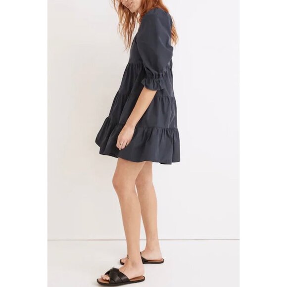 Madewell Lizzie Babydoll Dress in Blue Plus Size 14 - Picture 10 of 10